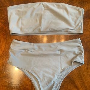 Light Grey Bandeau Bikini - L